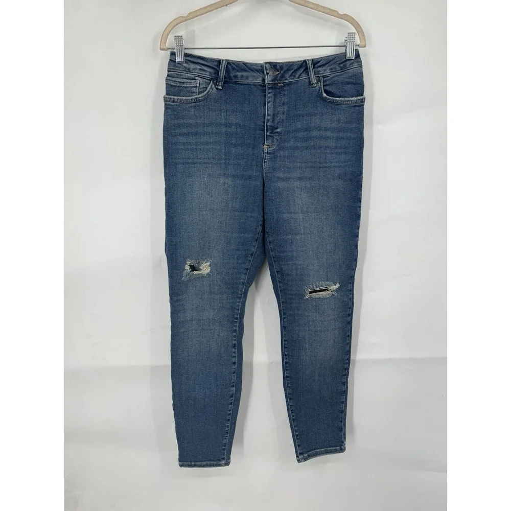 All‎ Saints Miller Size L Skinny Jeans Women Blue Indigo Stretch Denim Classic